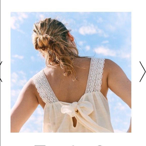 Madewell Tops - Madewell Lace / Crochet Tie Back Tank Top